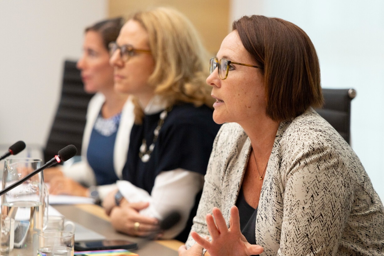 D'Mobilitéitsministesch Yuriko Backes an der Mobilitéitskommissioun vun der Chamber