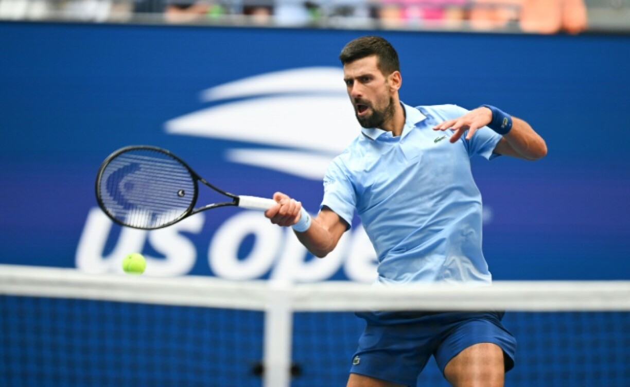 Novak Djokovic in action at the US Open on September 5