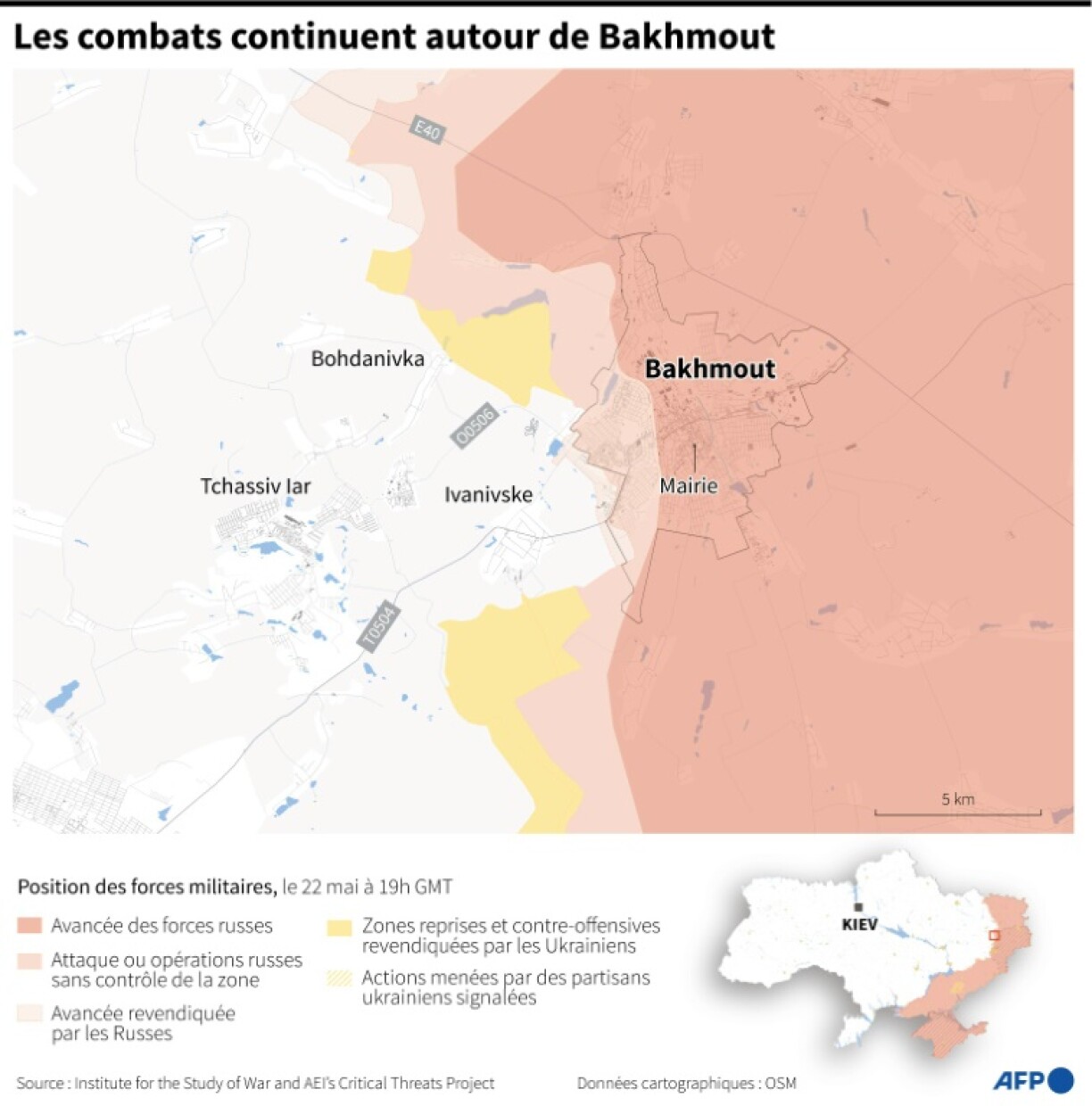 Les combats continuent autour de Bakhmout