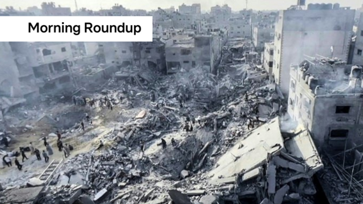 The aftermath of a deadly Israeli strike in Gaza