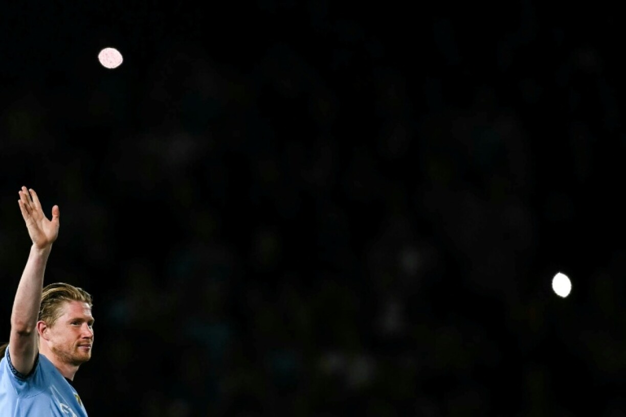 Kevin De Bruyne played his final home game for Manchester City on Tuesday