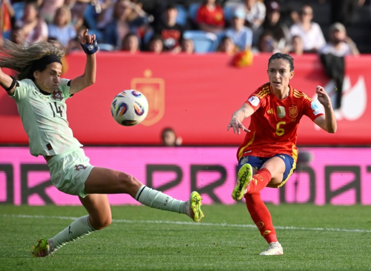 Aitana Bonmati letting fly as Spain ran riot against Portugal in the women's Nations League