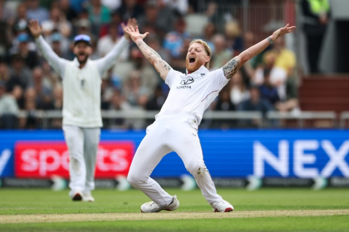 England captain Ben Stokes reacts after dismissing India skipper Shubman Gill in the fourth Test at Old Trafford