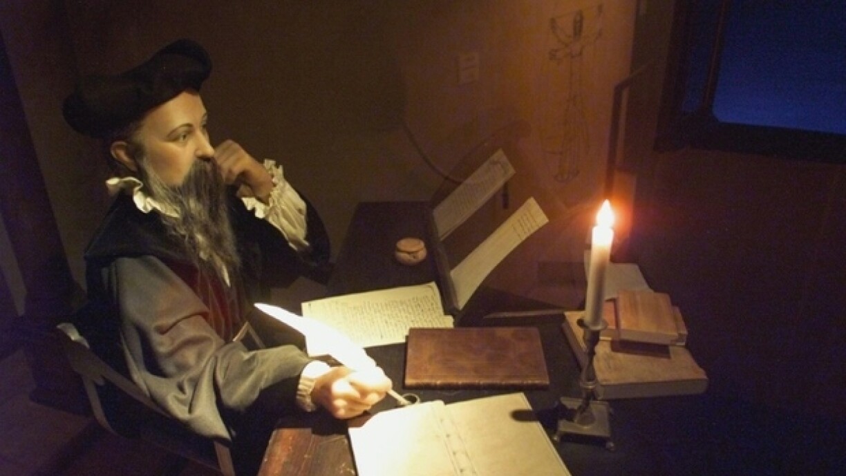 Nostradamus-Figur am Musée zu Salon-de-Provence.