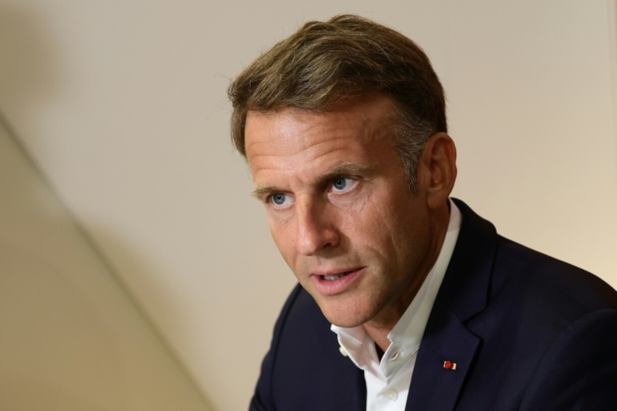 Le président français Emmanuel Macron à la cérémonie de clôture de la Coupe du monde d'e-sport au Grand Palais à Paris, le 23 août 2026