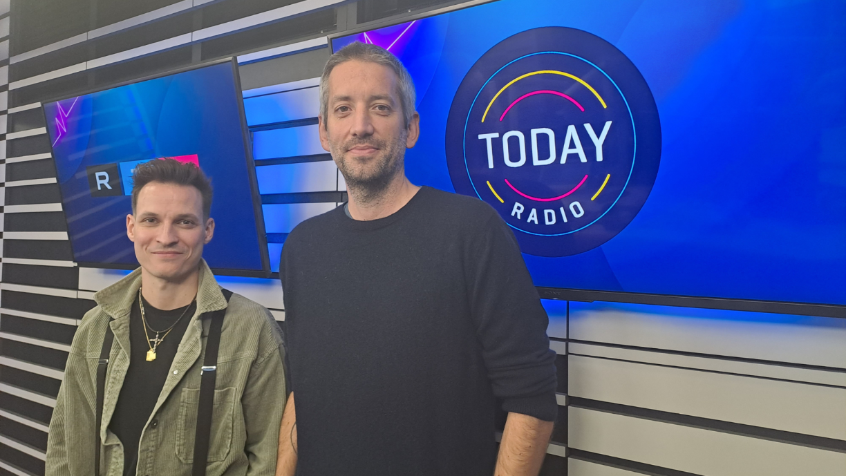 Timo Wagner & Loic Tanson of 'The Last Ashes' in studio with Melissa Dalton