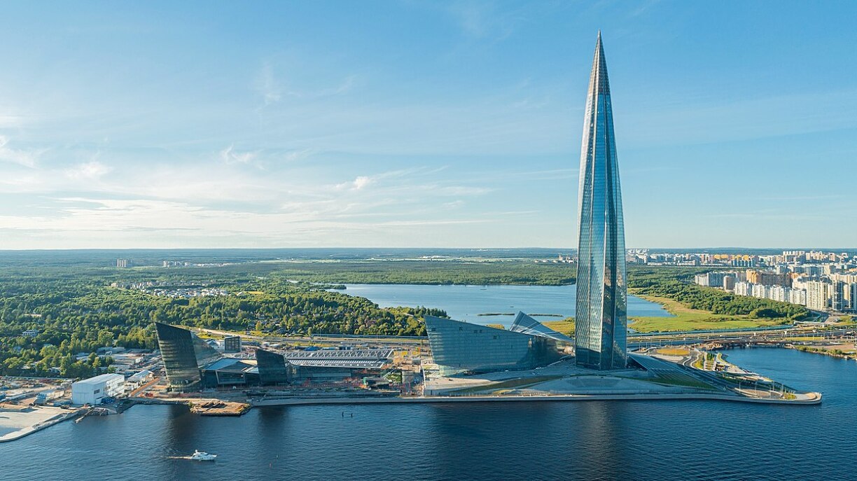 The Lakhta Tower in St Petersburg, Russia.