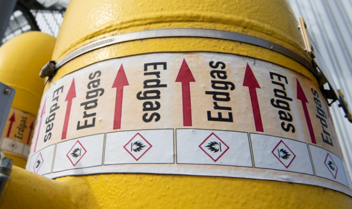 A natural gas pipeline in Stuttgart, southern Germany