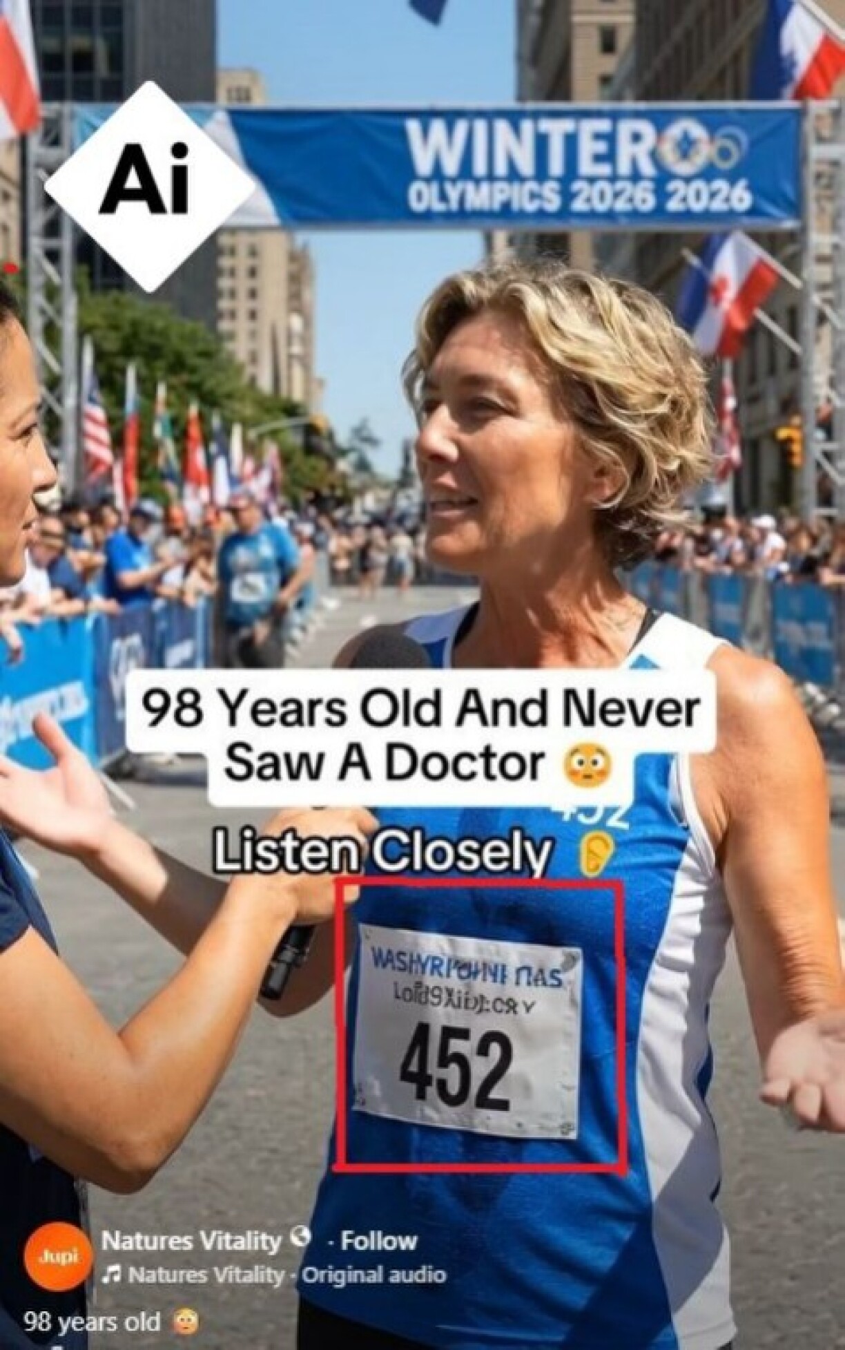 Screenshot of a Facebook reel captured on March 20, 2026