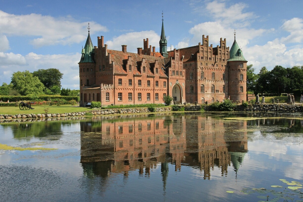 Le château d'Egeskov, sur l'île de la Fionie, au Danemark.