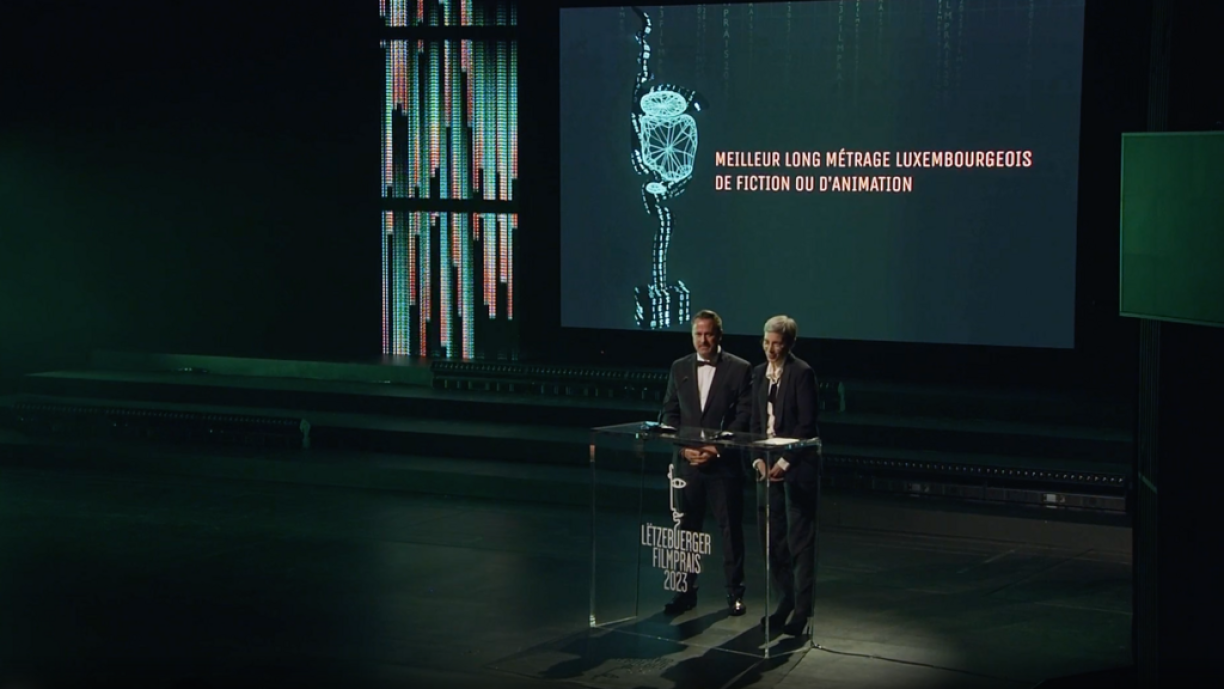 Prime Minister Xavier Bettel and Minister for Culture Sam Tanson at the Luxembourg Film Awards.
