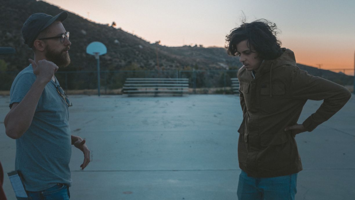 Jeff Desom en tournage sur un clip du rappeur Watsky