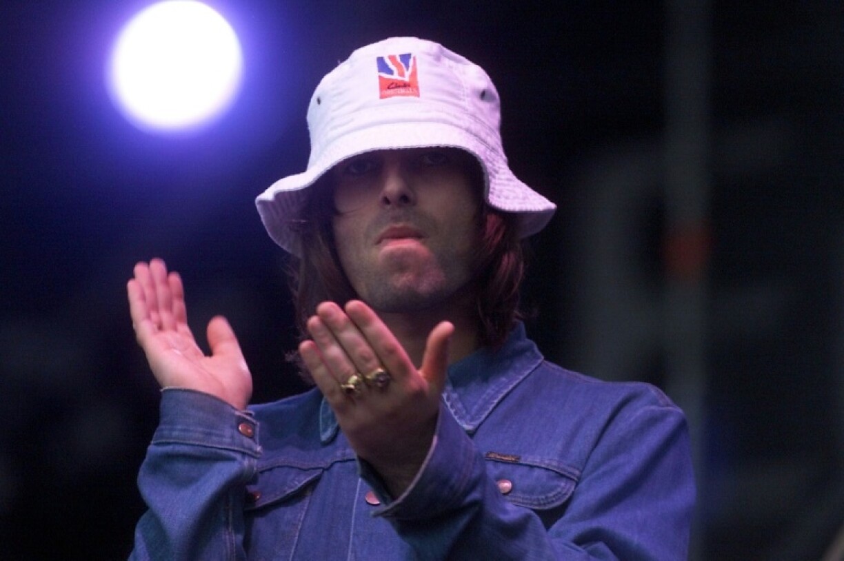 Liam Gallagher in one of his many bucket hats