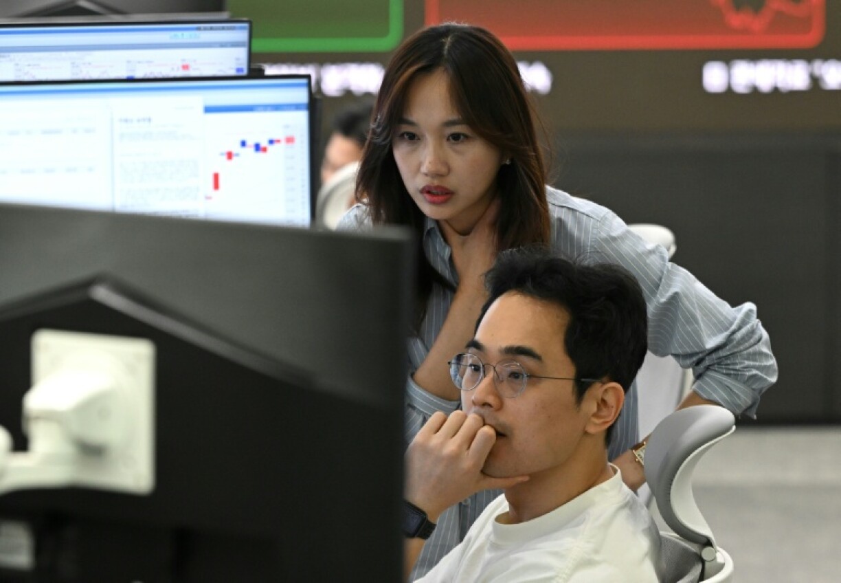 Most markets fell as trader digest Donald Trump's latest tariff salvo