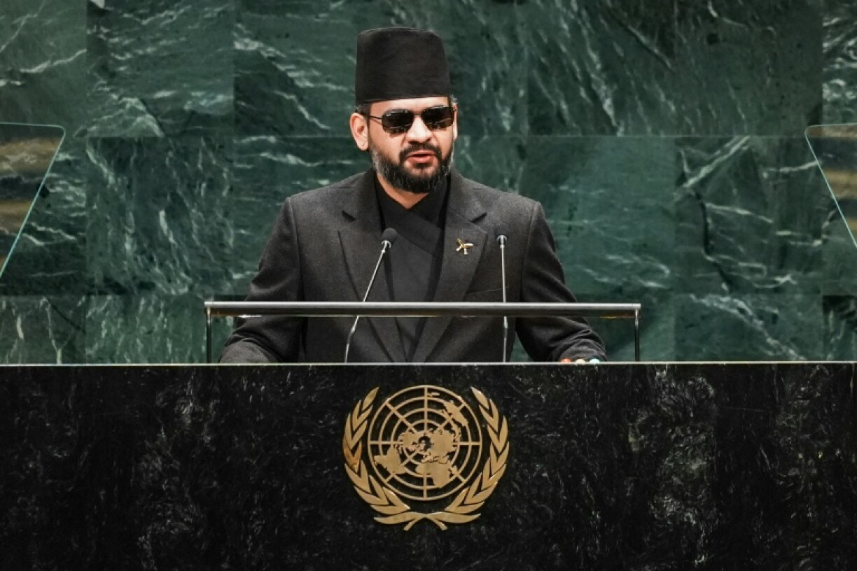 Addressing the General Assembly during its high-level week in sunglasses, Shah said a warming climate was 'destabilizing the fragile Himalayan ecology,' melting permafrost and glaciers and accelerating hazards