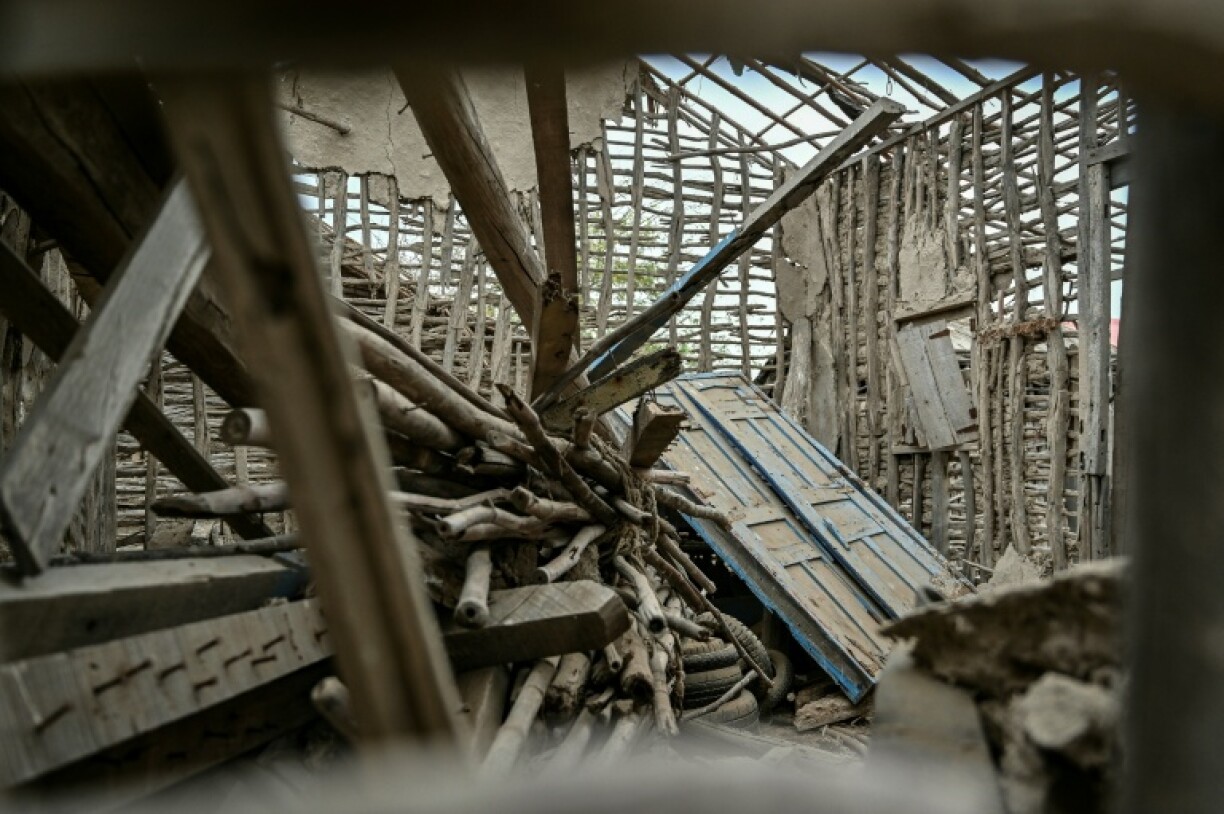 An abandoned house is pictured in one of the villages of Kharo Chan, where the town's population fell from 26,000 in 1981 to 11,000 in 2023