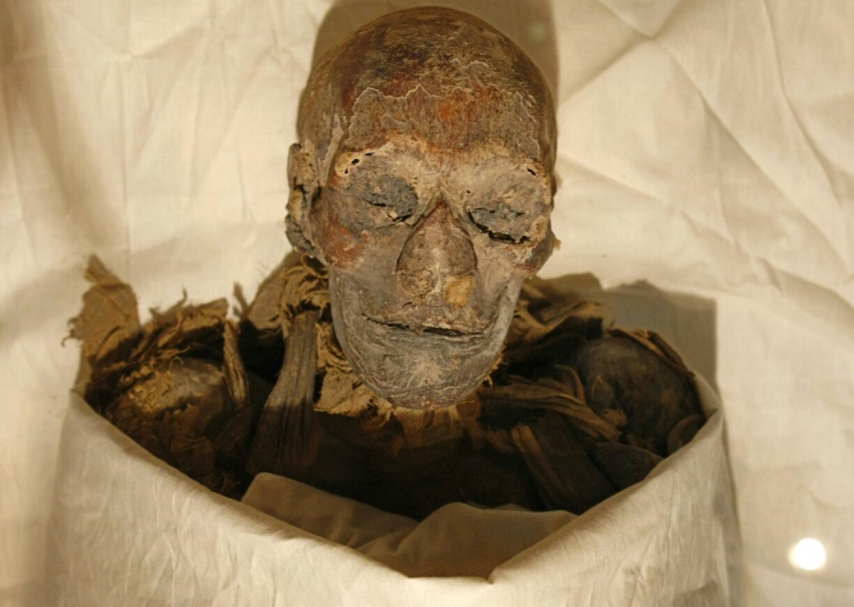The mummified remains of Queen Hatshepsut, ancient Egypt's most famous female pharaoh, at the Cairo Museum in 2007