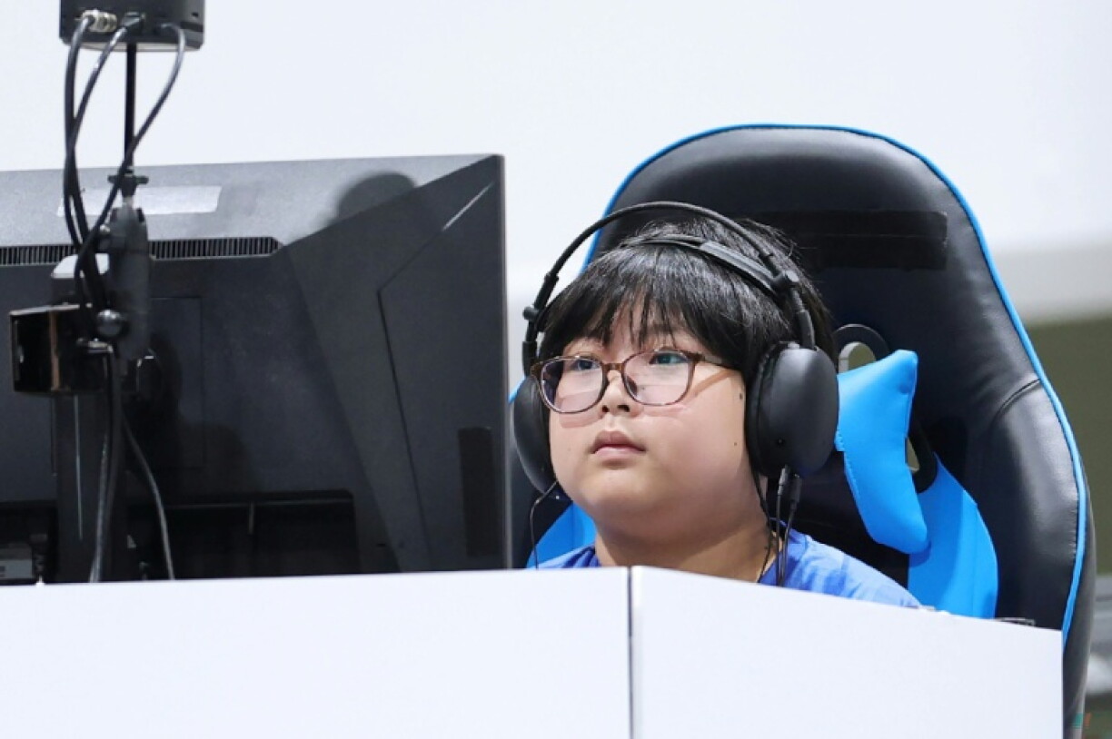 Japan's Yuki Kurihara competes in the Puyo Puyo Champions final