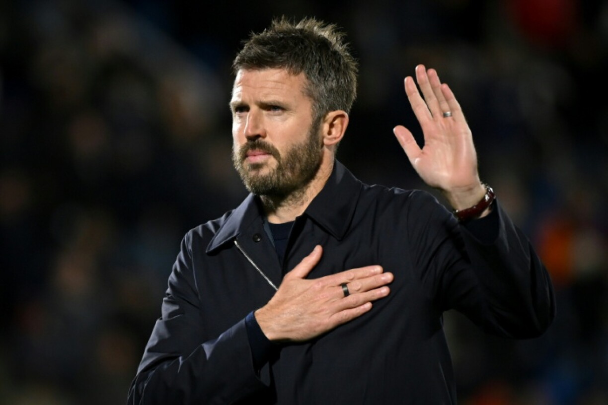 Manchester United manager Michael Carrick at the end of his side's humbling 4-1 loss away to Como in the Champions League on Wednesday