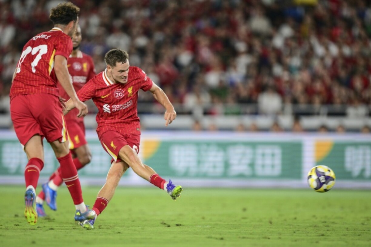 Florian Wirtz scored his first goal for Liverpool in Wednesday's pre-season friendly against Yokohama F. Marinos in Japan