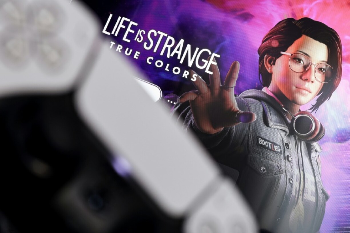 Sur l'écran d'une Playstation 5 s'affiche le jeu vidéo Life is Strange : True Colors, à Bruxelles le 8 septembre 2021