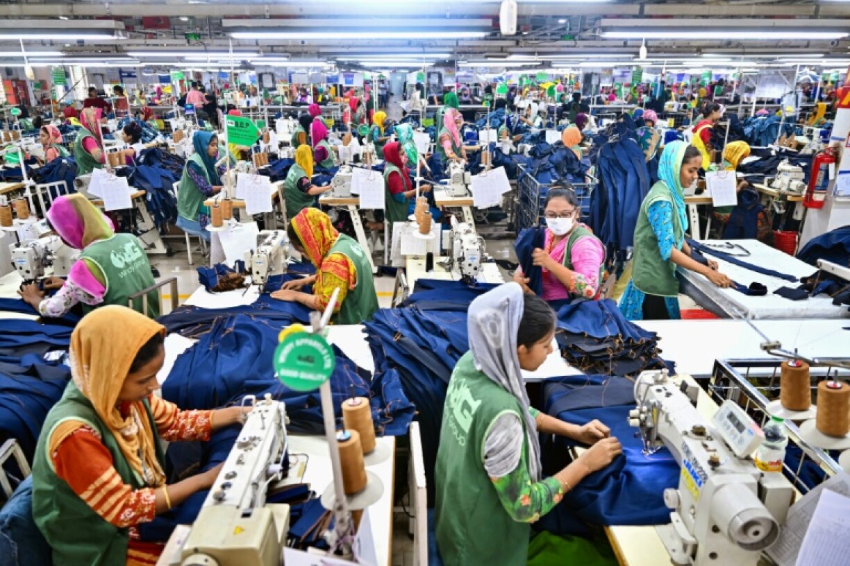 China, Vietnam and Bangladesh -- whose workers are seen here -- accounted for more than half of US apparel imports in the first five months of 2025