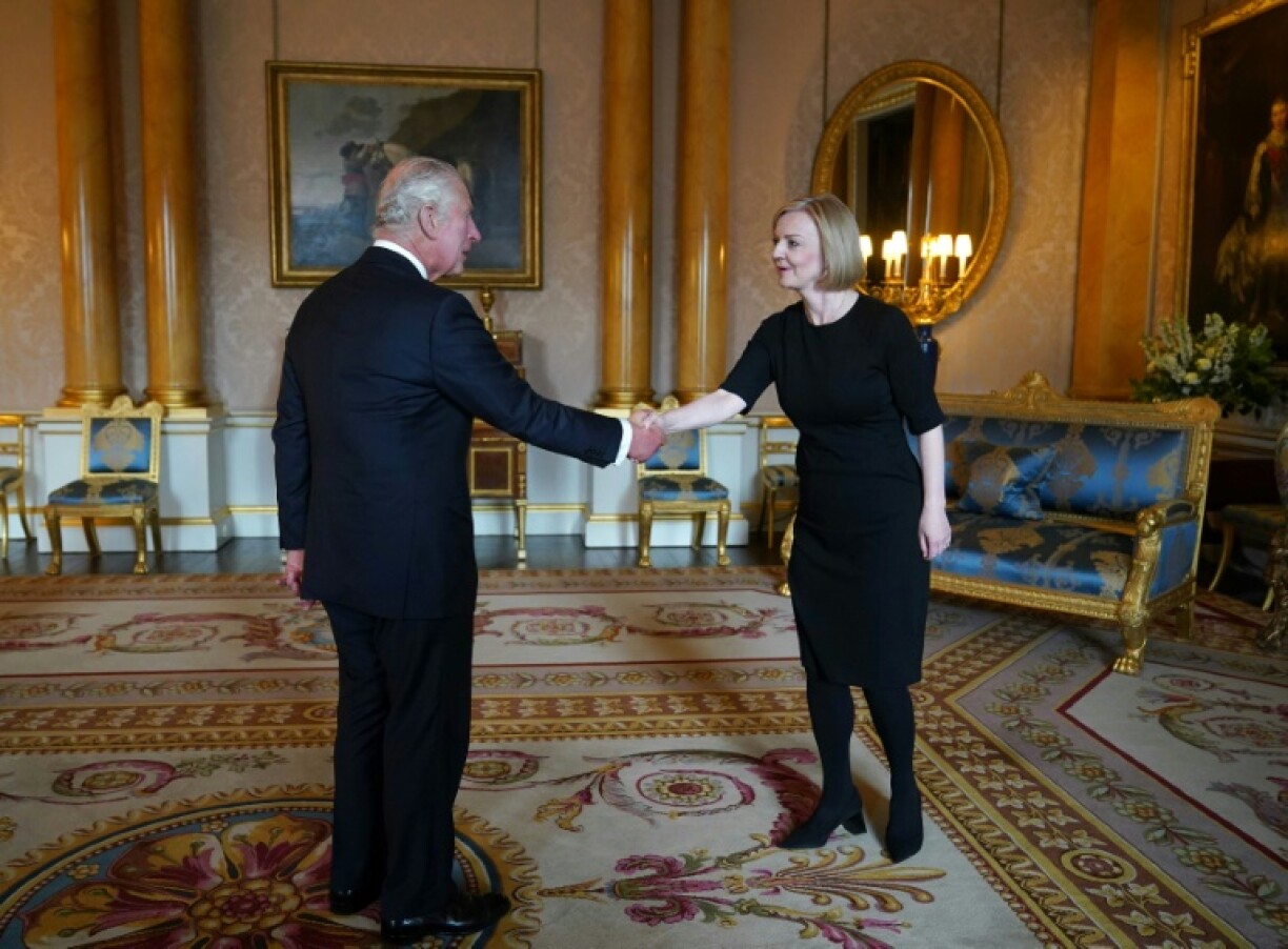 Charles III reçoit la Première ministre britannique Liz Truss au palais de Buckingham le 9 septembre 2022