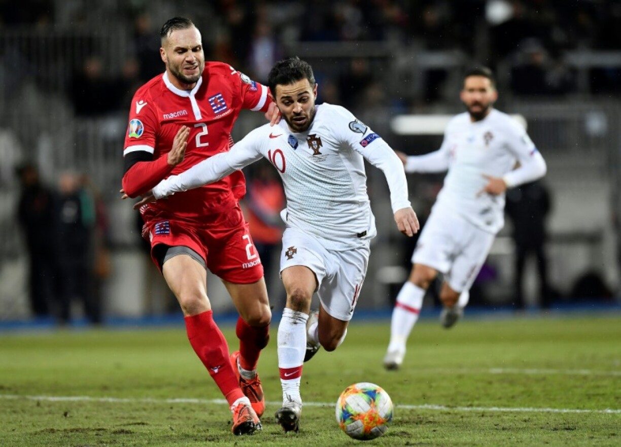 Le milieu de terrain portugais Bernardo Silva face au Luxembourg, en qualifications à l'Euro, le 17 novembre 2019 au stade Josy Barthel