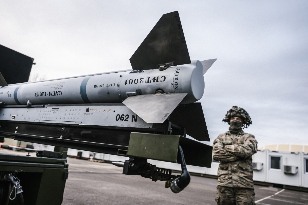 Danish air defence system, pictured in December 2025.