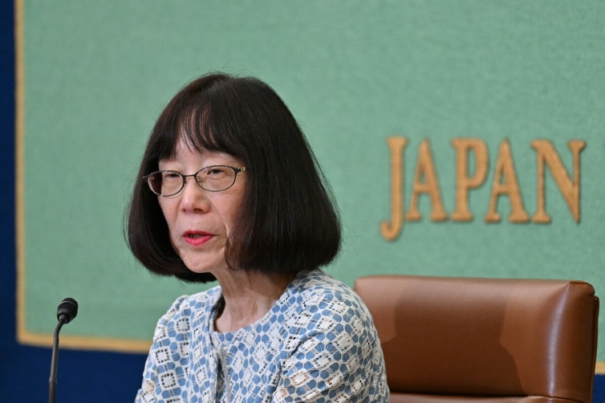 La présidente de la Cour pénale internationale (CPI), Tomoko Akane, au Japan National Press Club à Tokyo, le 14 juin 2024