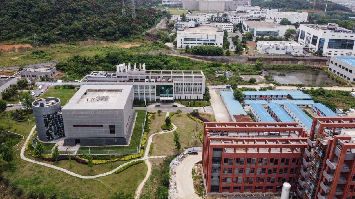 Une vue aérienne du laboratoire P4 à Wuhan en Chine.