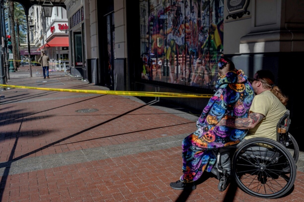 The usually vibrant French Quarter was subdued and blocked off late in the morning on New Year's Day