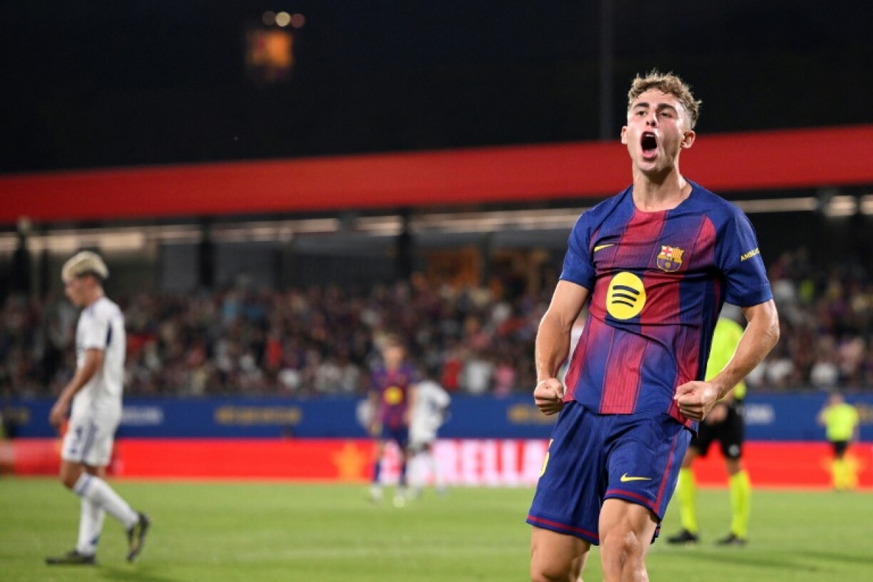 Barcelona's Spanish midfielder Fermin Lopez