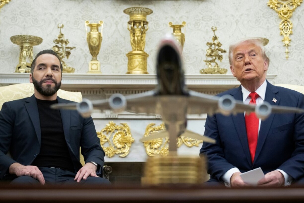 US President Donald Trump meets with Salvadoran President Nayib Bukele in the Oval Office, where they discussed the deportation of people from the United States to El Salvador