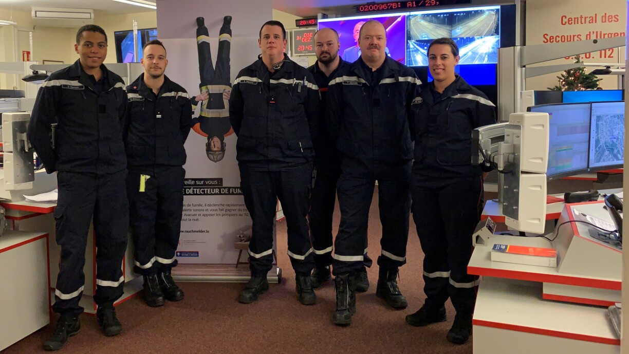 D'Ekipp vum 112 um Silvesterowend