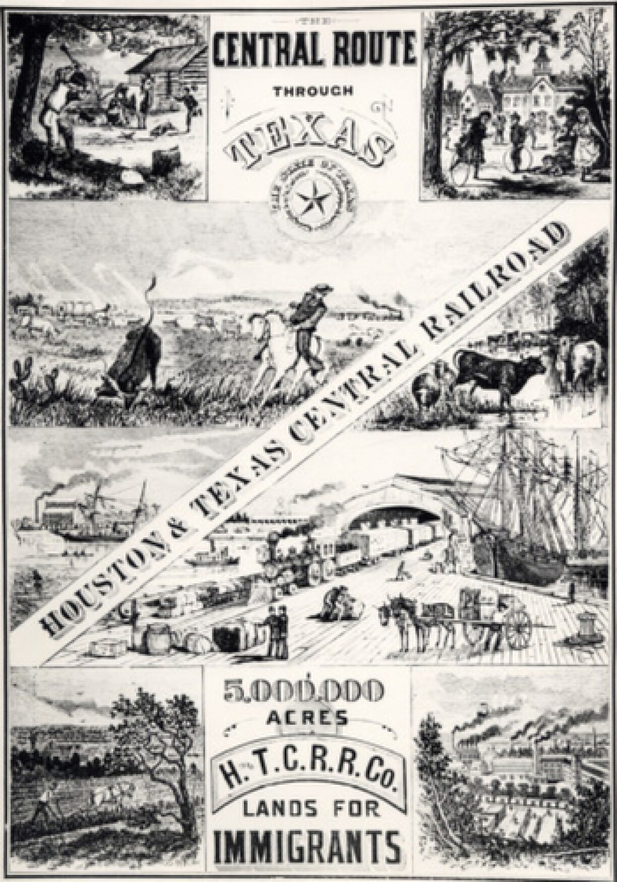 Late 19th century advertisement offering cheap farmland to immigrants