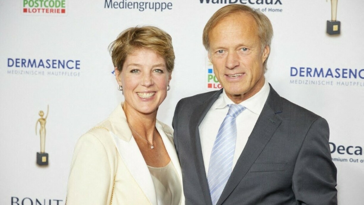 D'Christina Block (lénks) mat hirem aktuelle Partner Gerhard Delling (riets).