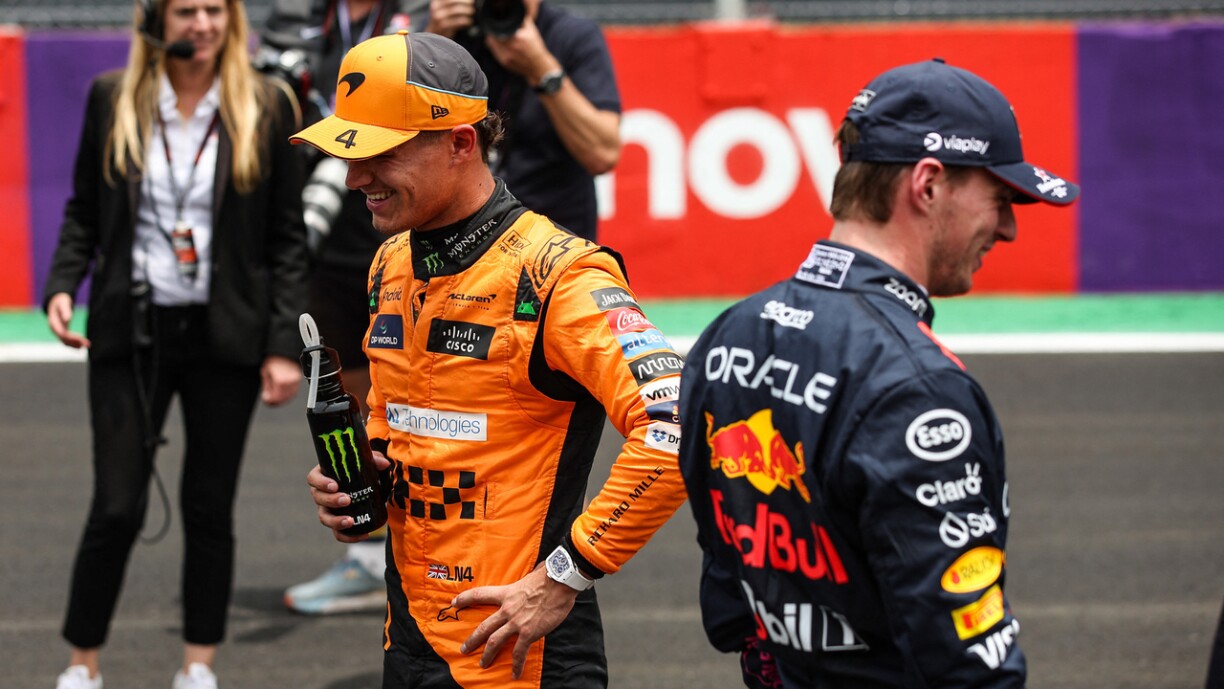 De Lando Norris an de Max Verstappen