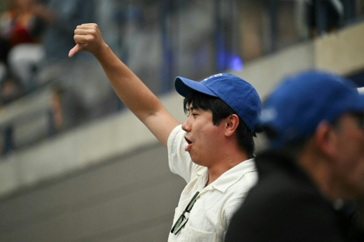 Some spectators at the US Open final in New York jeered President Donald Trump when he appeared on screen