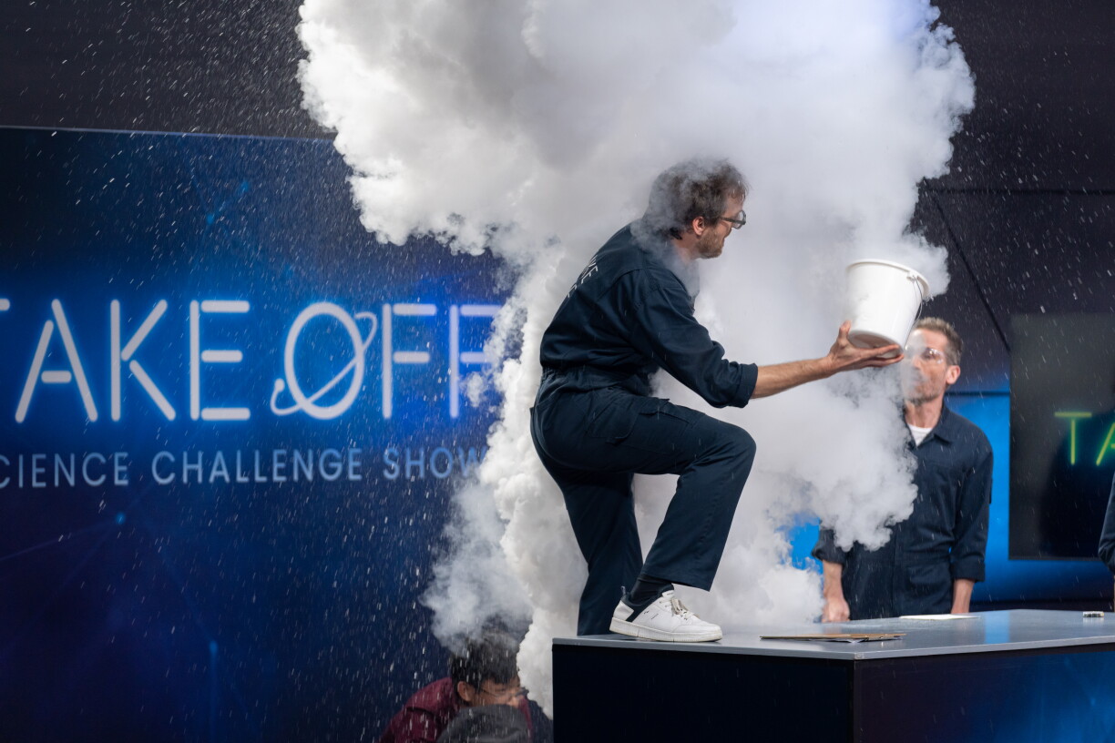 De Joseph Rodesch an den Olivier Catani an Aktioun bei "Take Off".