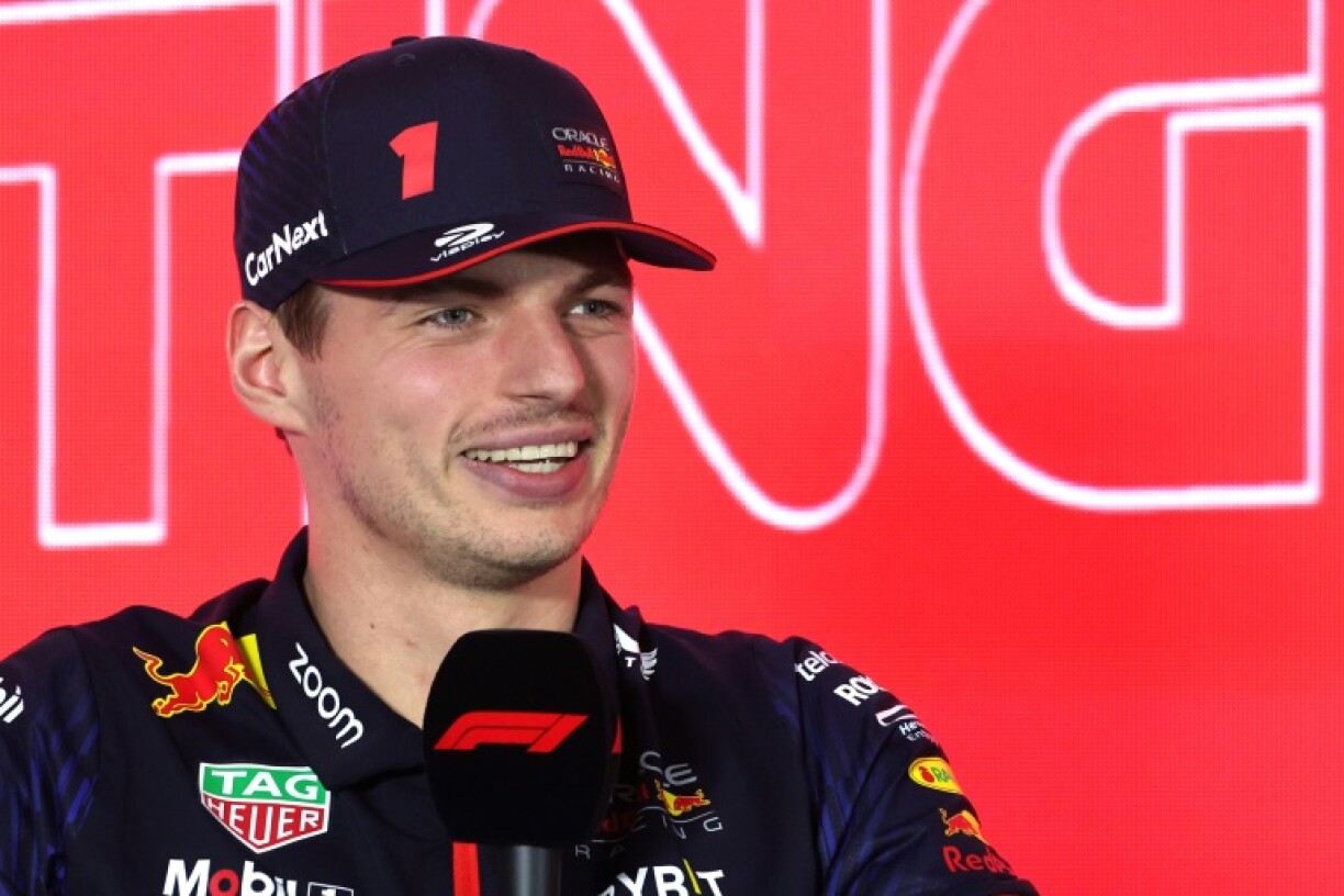 Le pilote néerlandais de Red Bull Max Verstappen en conférence de presse d'avant-saison à Sakhir au Bahreïn, le 25 février 2023