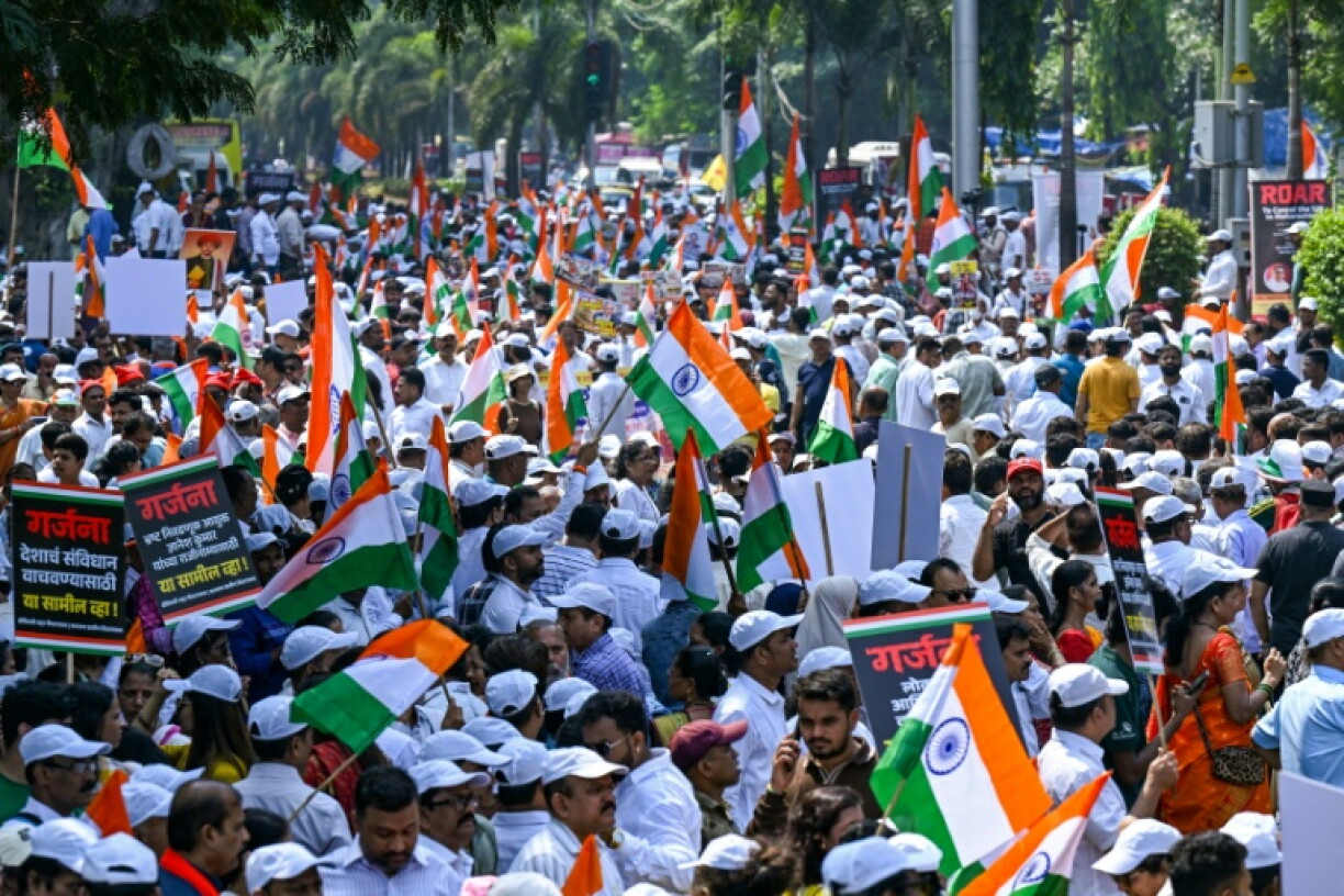 Indian protesters are calling for the resignation of the country's chief election commissioner, Gyanesh Kumar