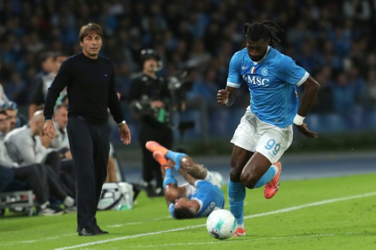 Andre-Frank Anguissa scored Napoli's winning goal at Lecce on Tuesday