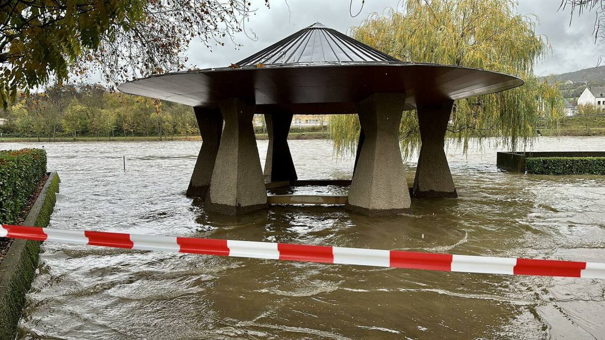 La Moselle à Schengen ce jeudi en début d'après-midi