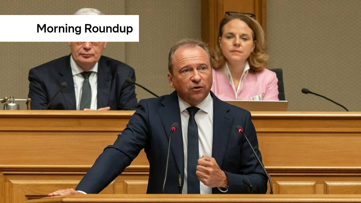 Minister of Finance Gilles Roth during the presentation of the state budget.