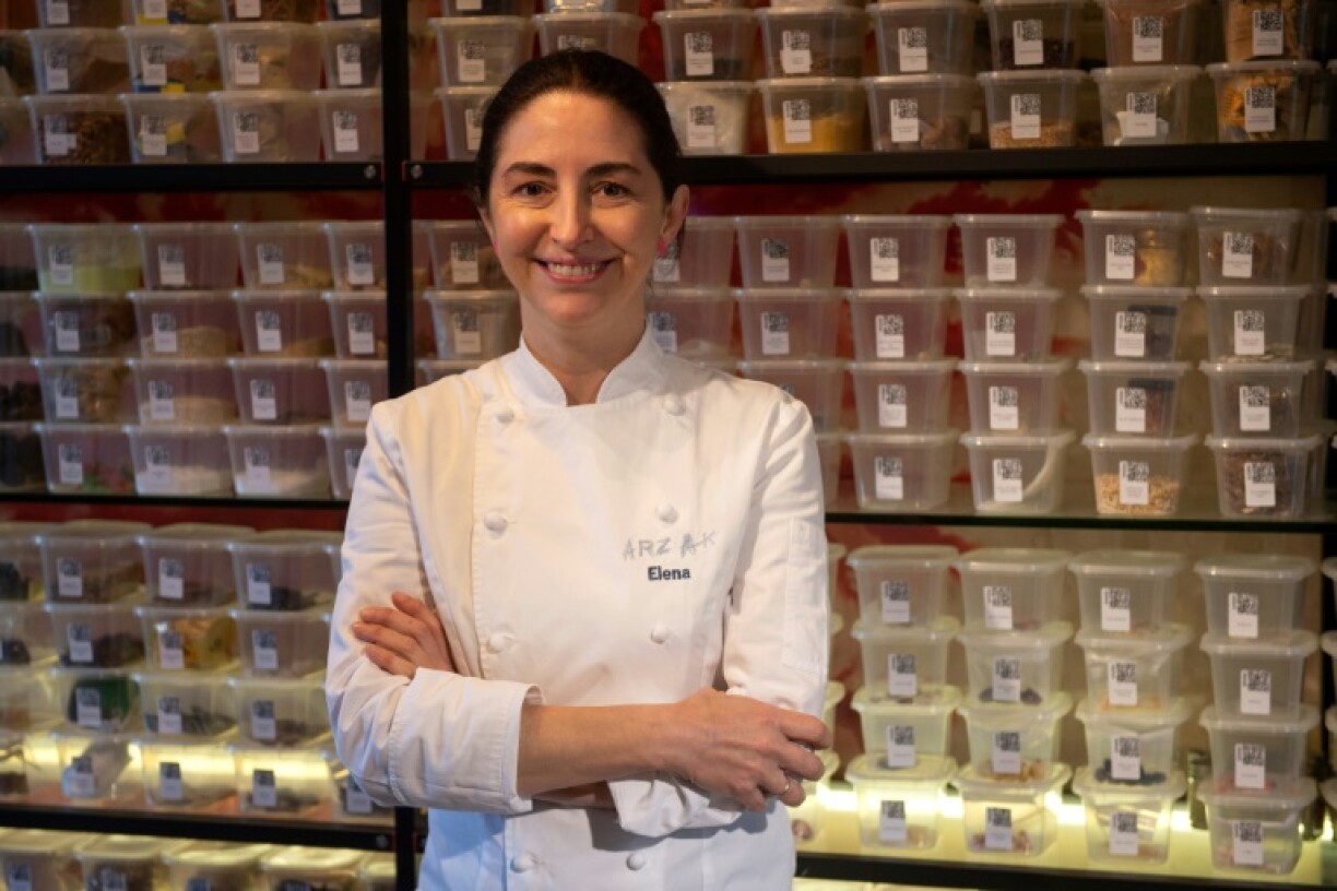 Elena Arzak, seule femme à la tête d'un restaurant trois étoiles en Espagne, à Saint-Sébastien (Nord), le 11 avril 2021