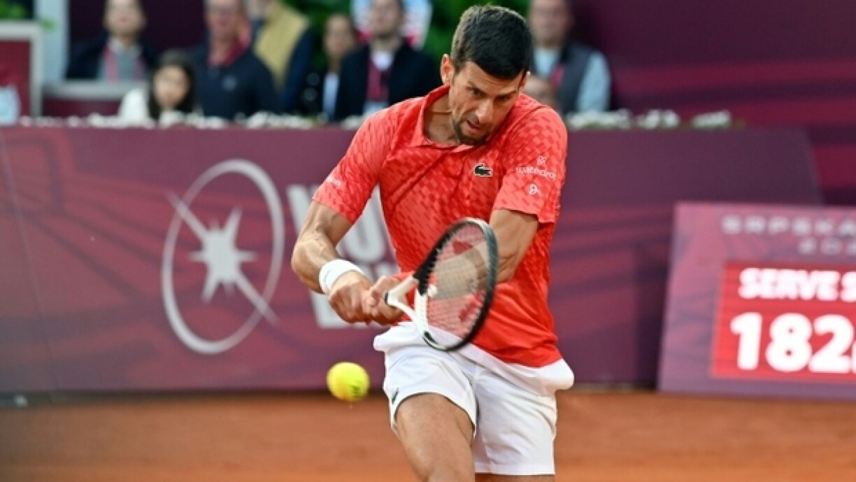 Novak Djokovic lors du tournoi ATP 250 de Banja Luka, le 19 avril 2023