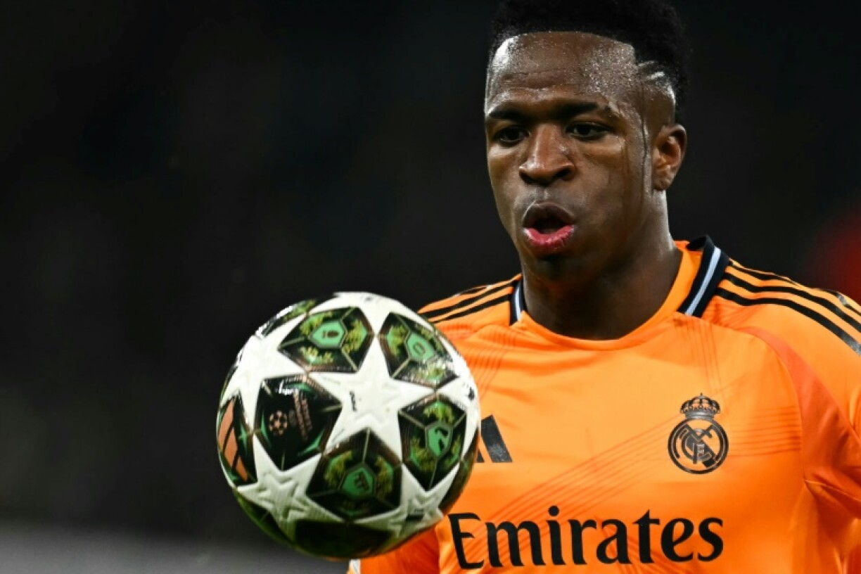 Real Madrid's Brazilian forward Vinicius Junior was named player of the match against Man City