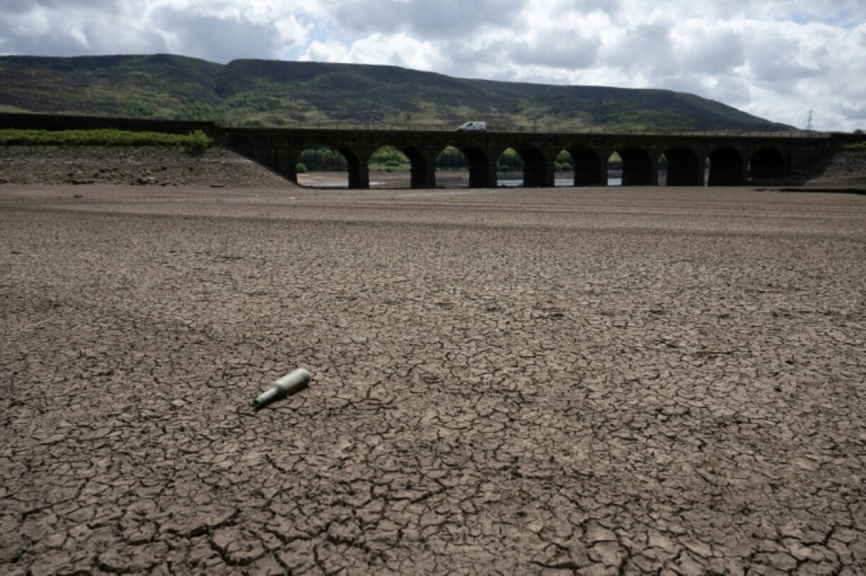 The Woodhead reservoir in northern England hit its lowest level