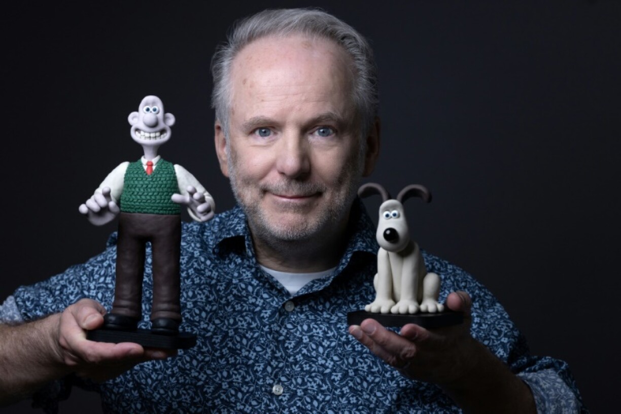 Nick Park poses in AFP's photo studio